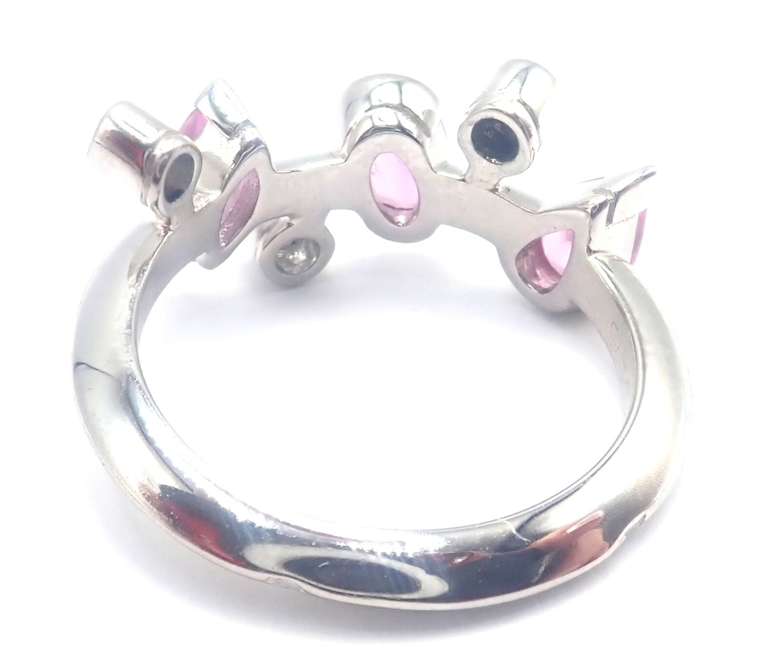 Authentic Cartier Meli Melo Platinum Diamond & Pink Sapphire Band Ring with Certificate - Perfect for Engagement, Anniversary & Luxury Gift Giving