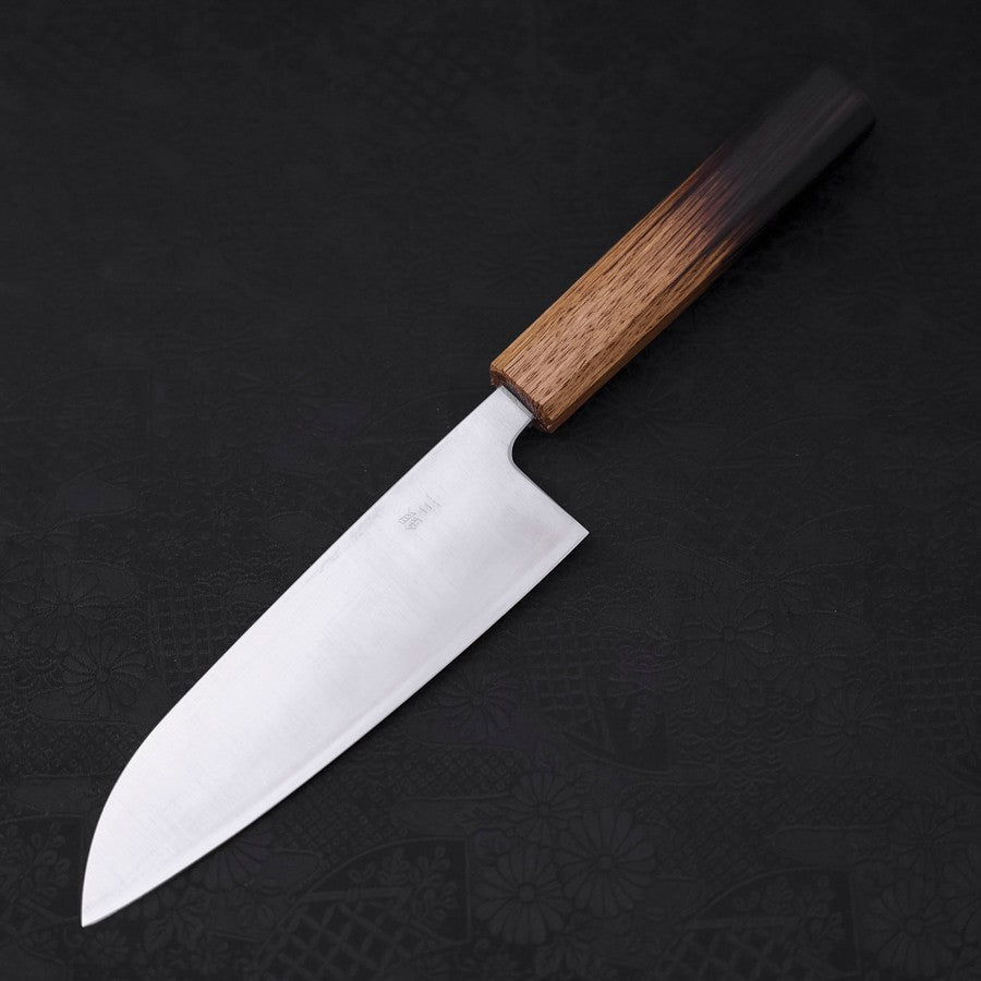 Premium Santoku Knife 165mm - High Carbon Silver Steel Blade, Polished Yaki Urushi Handle - Japanese Kitchen Knife for Slicing, Dicing & Chopping - Perfect for Home Chefs & Professional Cooking