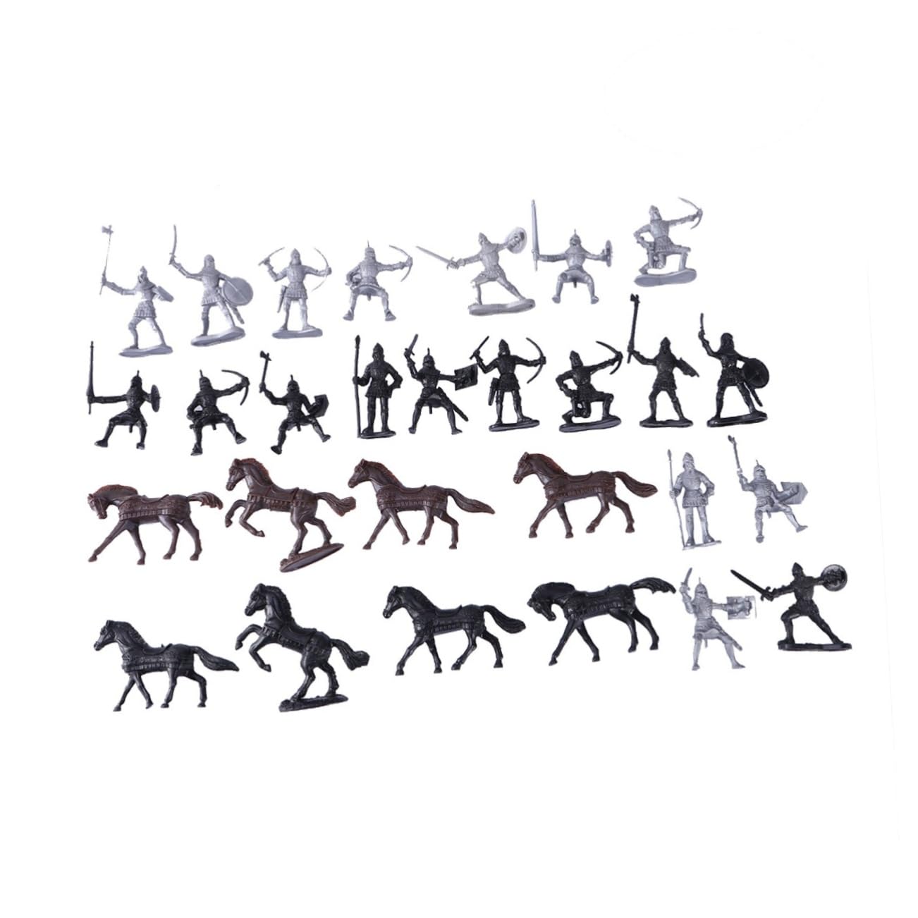 28 Pcs Medieval Knight Toy Soldiers Playset - Educational Number Toys for Kids, Ancient World Mini Figures, Children's Collectible Models - Perfect for History Lessons & Imaginative Play