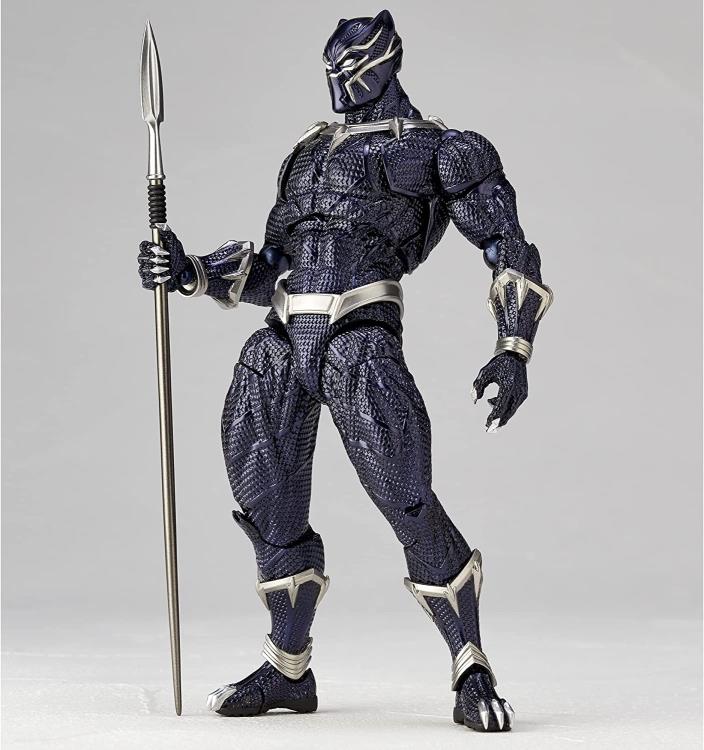Amazing Yamaguchi Revoltech No. 030 Black Panther Action Figure - Highly Articulated Collectible for Marvel Fans & Display