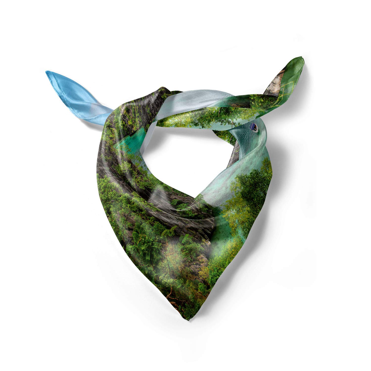 Ambesonne Landscape Headscarf - Philippines Cliff Design, Stylish Hijab Scarf for Women | Perfect for Daily Wear, Travel & Outdoor Activities