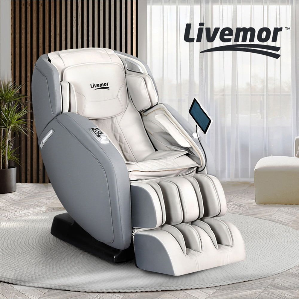 Livemor 4D Massage Chair with Electric Recliner - Full Body Shiatsu Massage for Home & Office - Perfect for Relaxation, Pain Relief and Stress Relief
