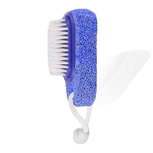 2 in 1 Foot Brush with Pumice Stone - Exfoliating Callus Remover for Soft Smooth Feet - Perfect for Pedicure, Home Spa & Dead Skin Care