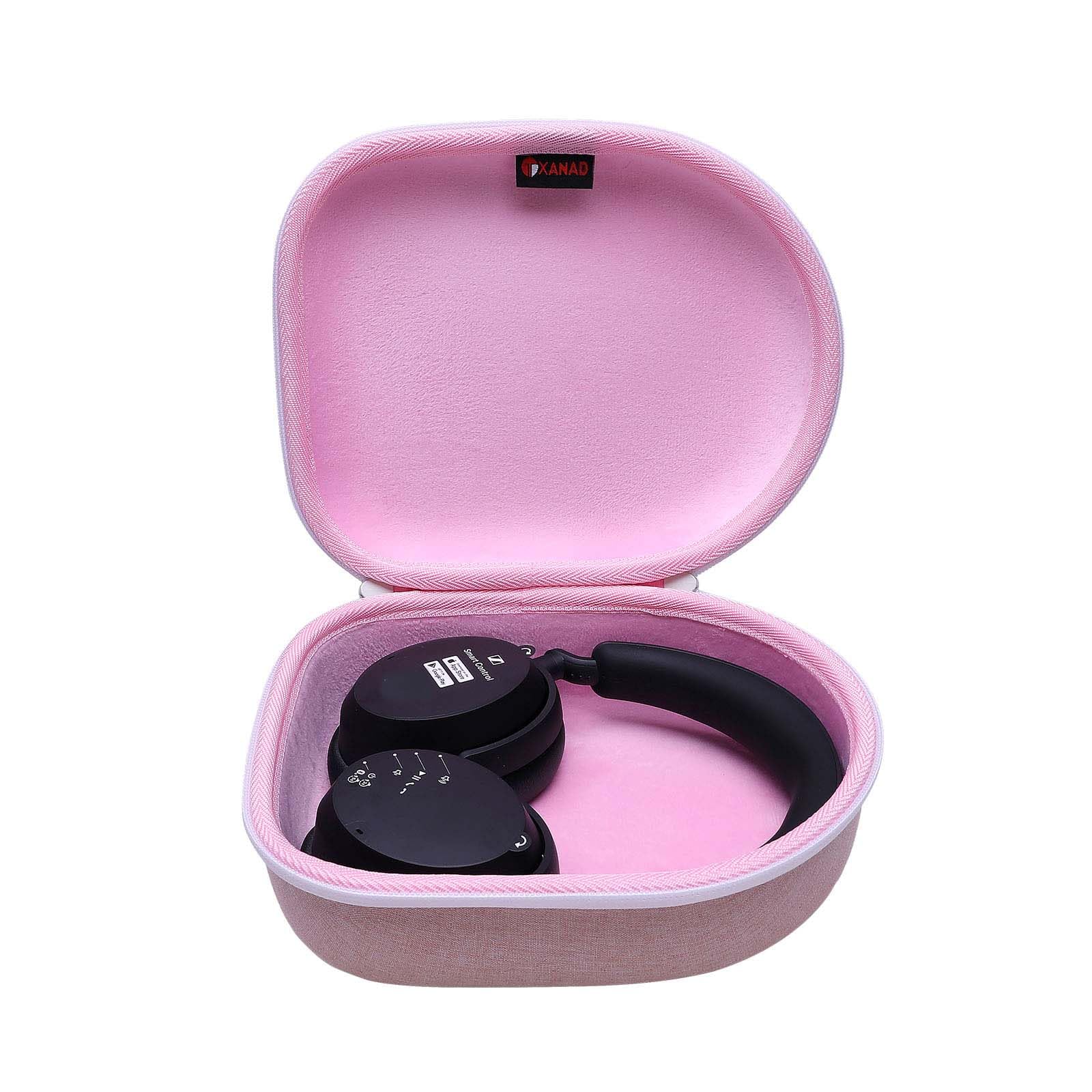 Premium Headphone Case for JBL, Beats, Sony, Bose & More - Shockproof Travel Storage Bag for Wireless Earbuds & Headphones (Pink) - Perfect for Gym, Travel & Daily Commute