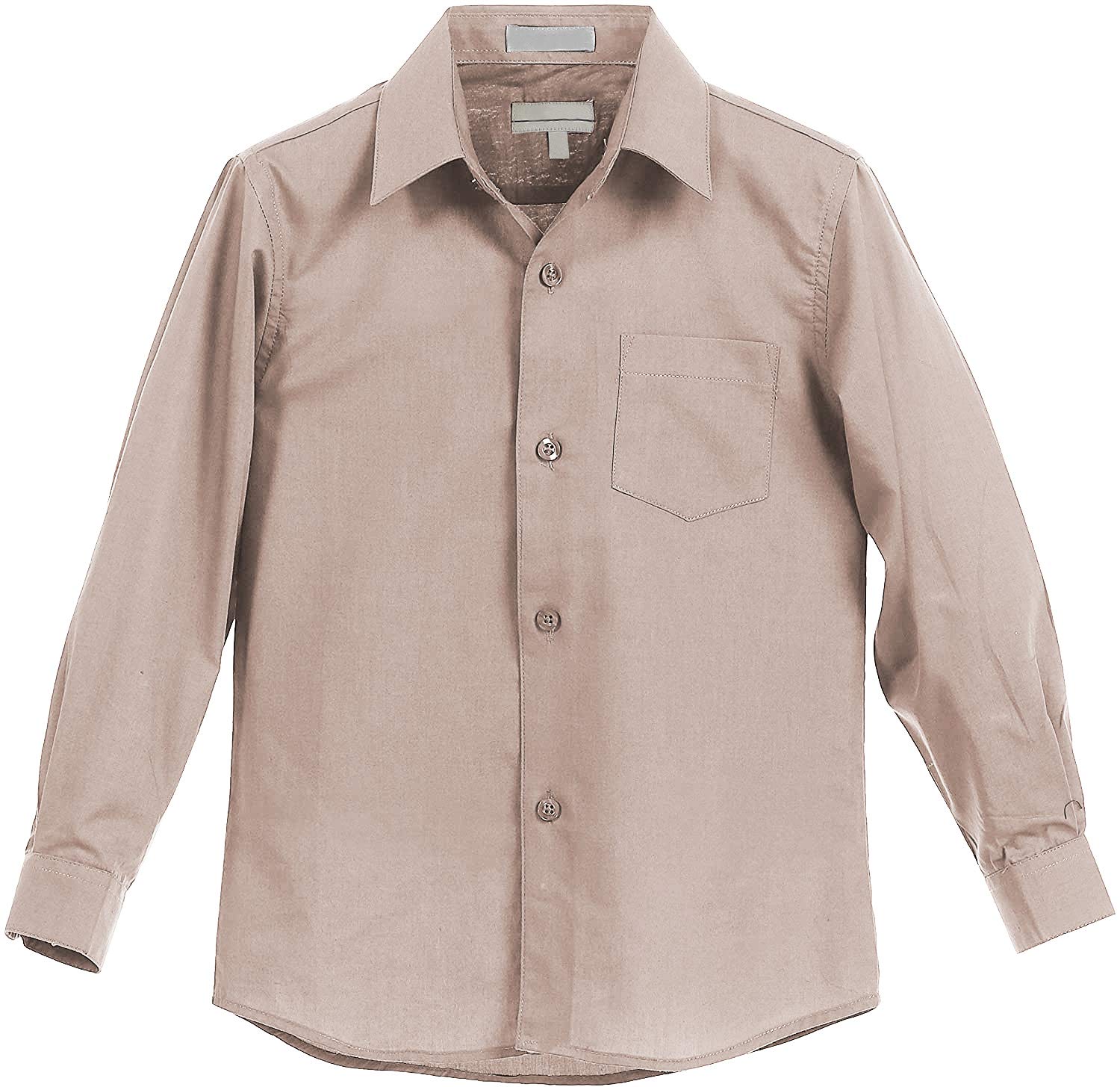 Boys' Classic Fit Long Sleeve Casual Button Down Dress Shirt for Toddlers & Kids - Perfect for School, Parties & Formal Occasions