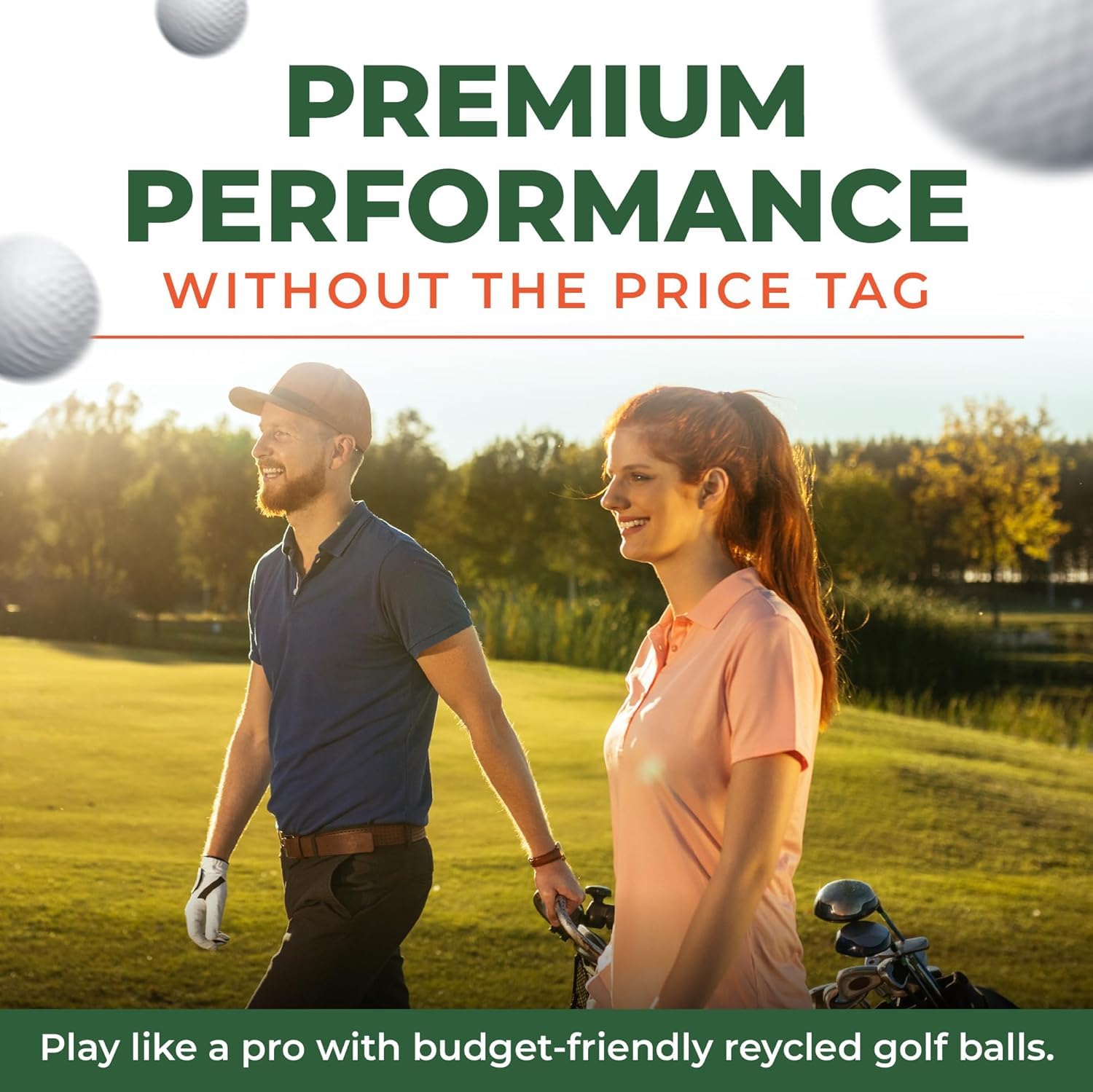 Kirkland Signature Golf Balls Bulk - Recycled Golf Balls for Men | Driving Range Practice