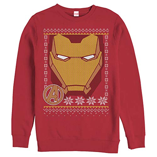 Marvel Iron Man Christmas Sweatshirt for Men - Superhero Graphic Pullover Hoodie - Perfect for Holiday Gifts, Cosplay & Casual Wear
