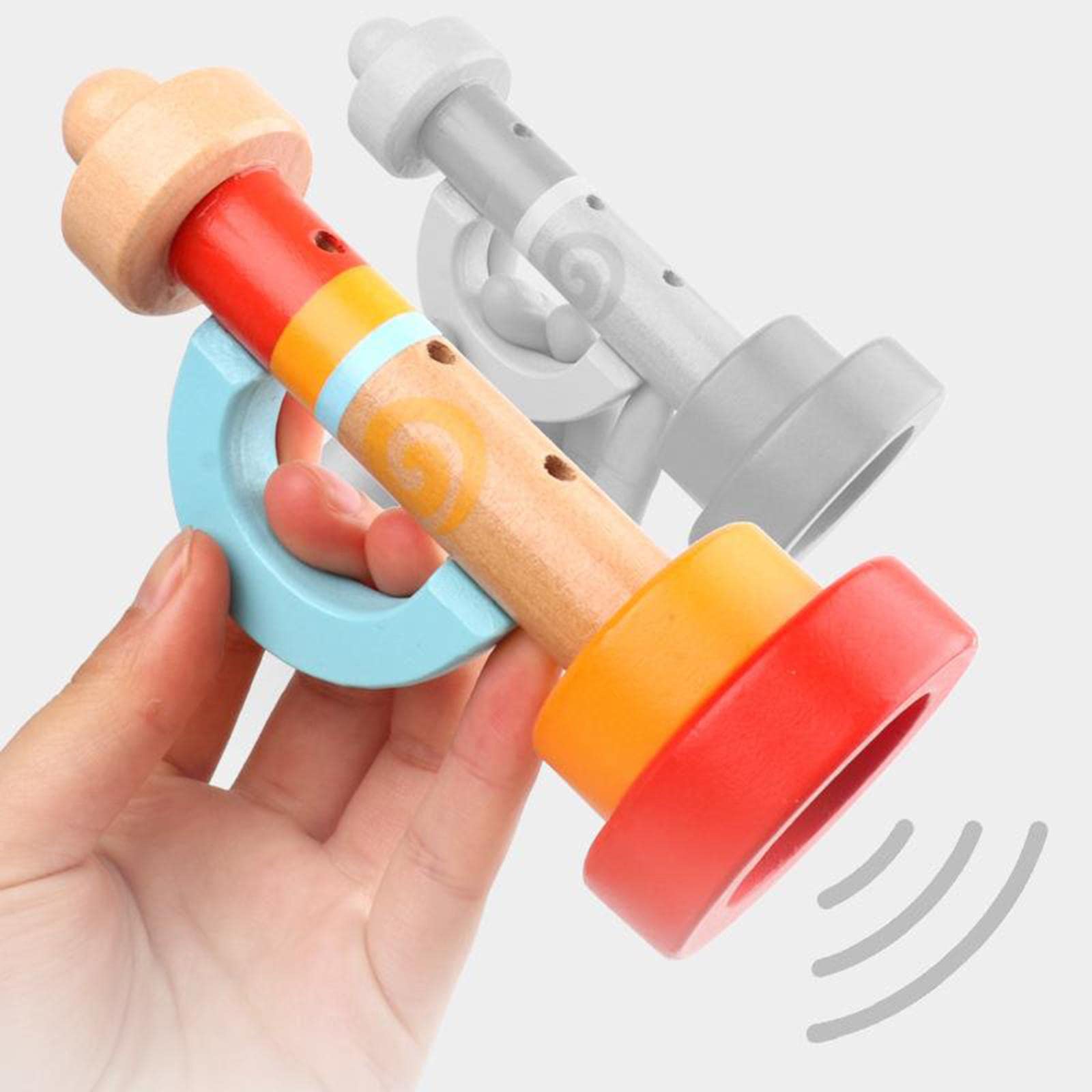 Wooden Trumpet Toy for Kids - Musical Instrument for Pretend Play & Early Learning - Perfect for Birthday Gifts, Classroom Activities & Music Exploration