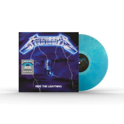 Metallica Ride The Lightning Limited Edition Blue Vinyl Record - Collectible Vinyl LP for Music Lovers & Audiophiles - Perfect for Home Listening, Gifts & Vinyl Collections