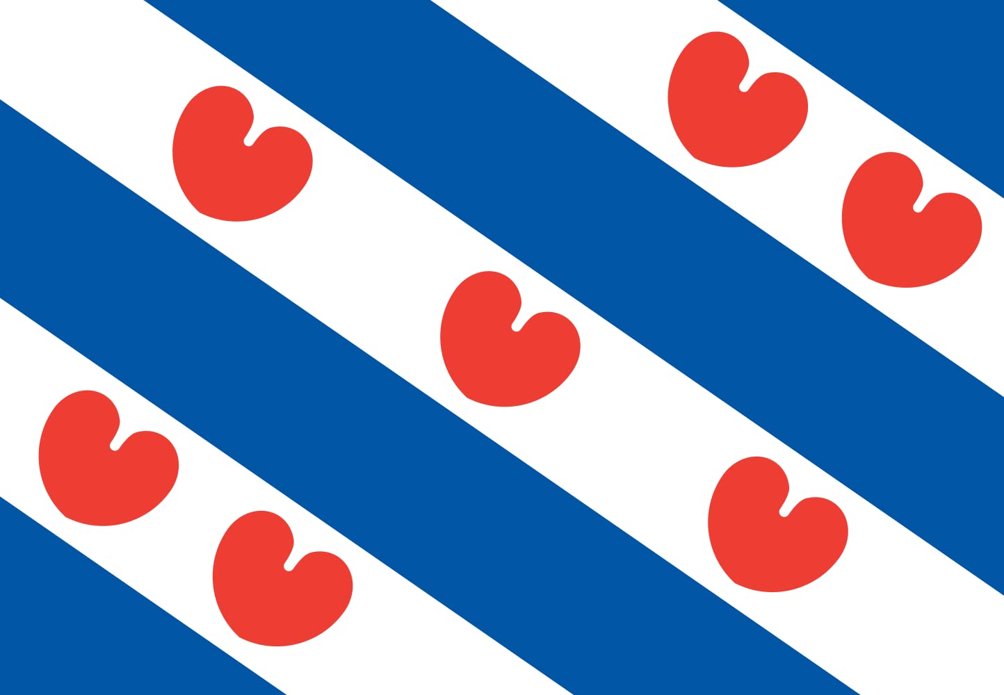 Friesland Flag - 20x30cm (8x12in) Outdoor Landscape Flag - 0.06m² (0.65sqft) - Durable Polyester for Car Flag Poles, Garden Decoration & Outdoor Events