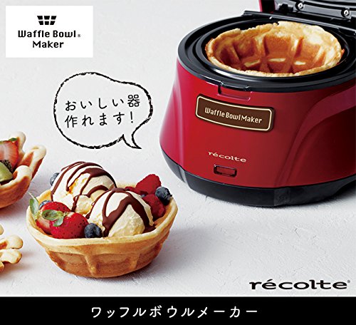 Recolte Waffle Bowl Maker (RWB-1) - Electric Non-Stick Waffle Cone & Bowl Maker for Homemade Ice Cream, Desserts - Perfect for Parties, Family Gatherings & DIY Snacks