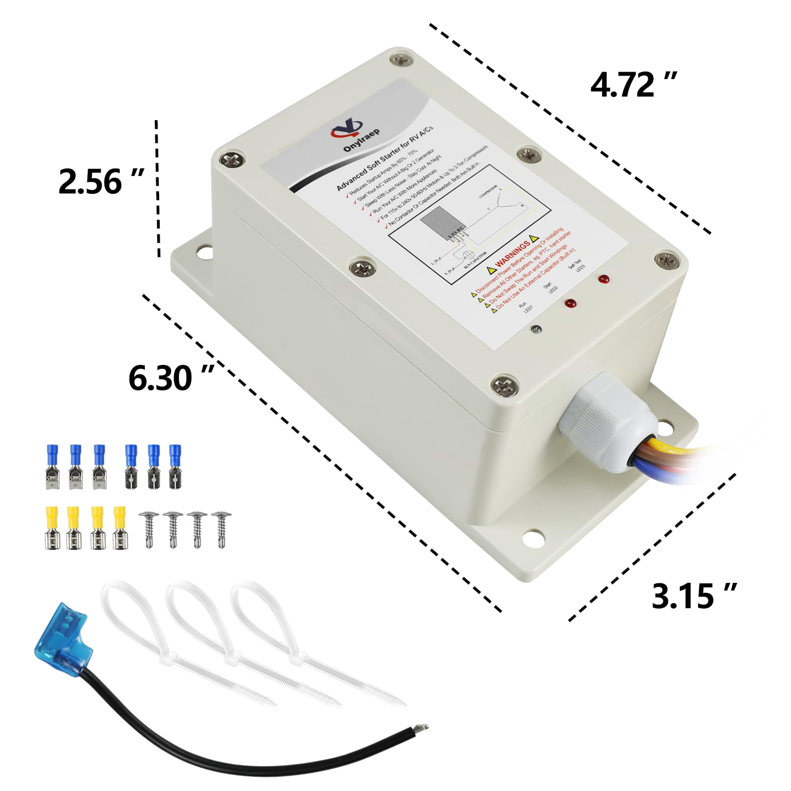 RV Air Conditioner Soft Start Kit - Easy Start for RV AC & Appliances, Works with Small Generators | Perfect for Camping, Boondocking & Off-Grid Power Solutions