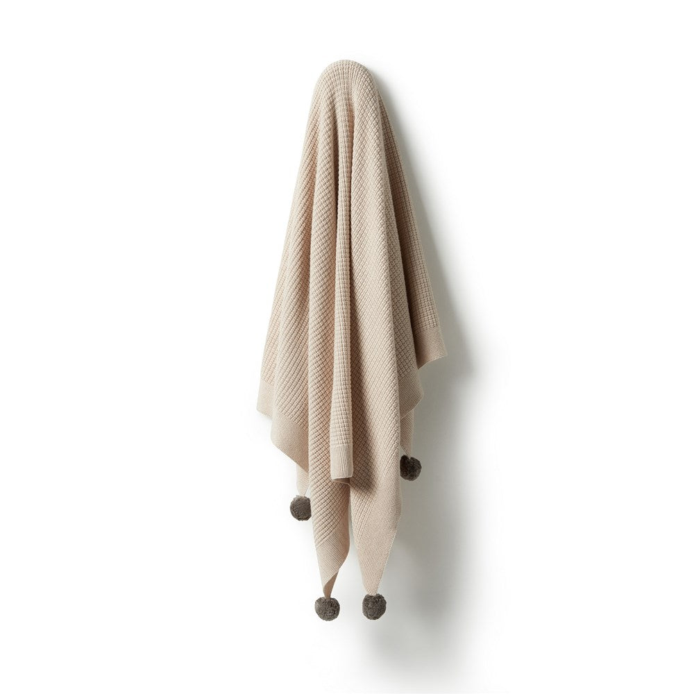 Cozy Knitted Fleck Blanket - Soft Warm Throw for Couch, Bed & Travel - Perfect for Winter Nights, Camping & Home Decor