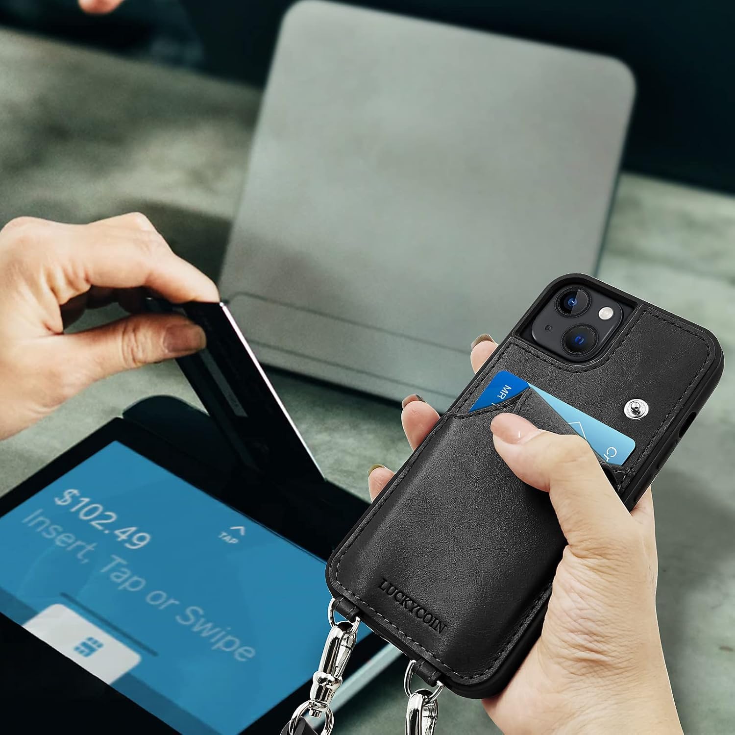 Premium Leather Wallet Phone Case for iPhone 13 (6.1