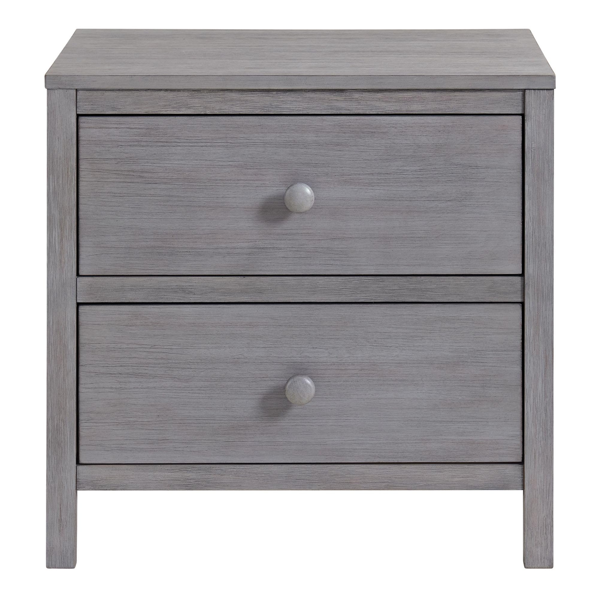 Soho Baby Everlee Nightstand in Graystone - Modern Nursery Bedside Table for Baby Room, Kids Bedroom & Toddler Sleep Space