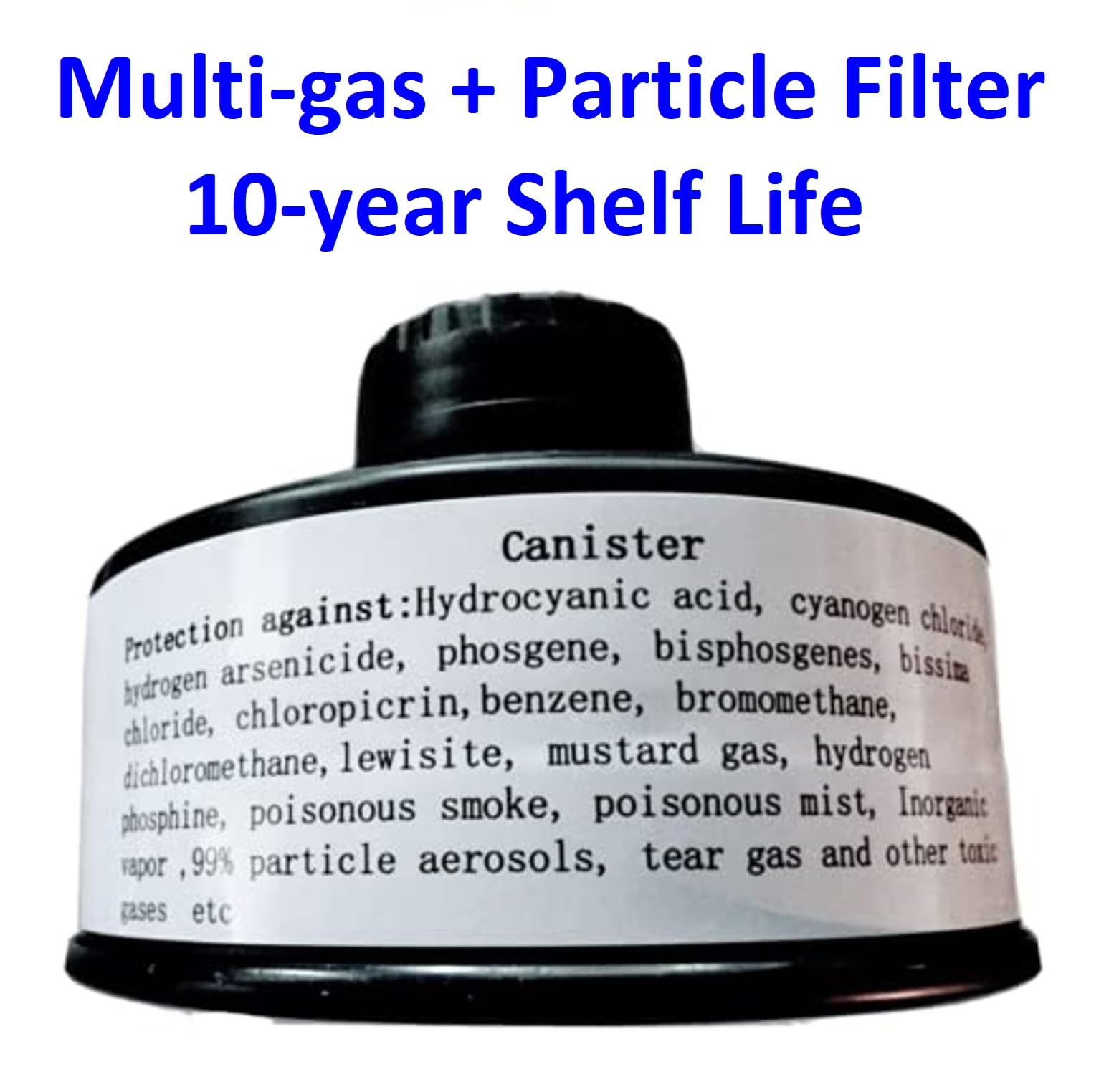 KYNG 40mm NATO NBC Gas Mask Filter - CBRN Respirator Filter with 10+ Year Lifespan | Compatible with Military & Survival Masks for Emergency Preparedness & Chemical Protection