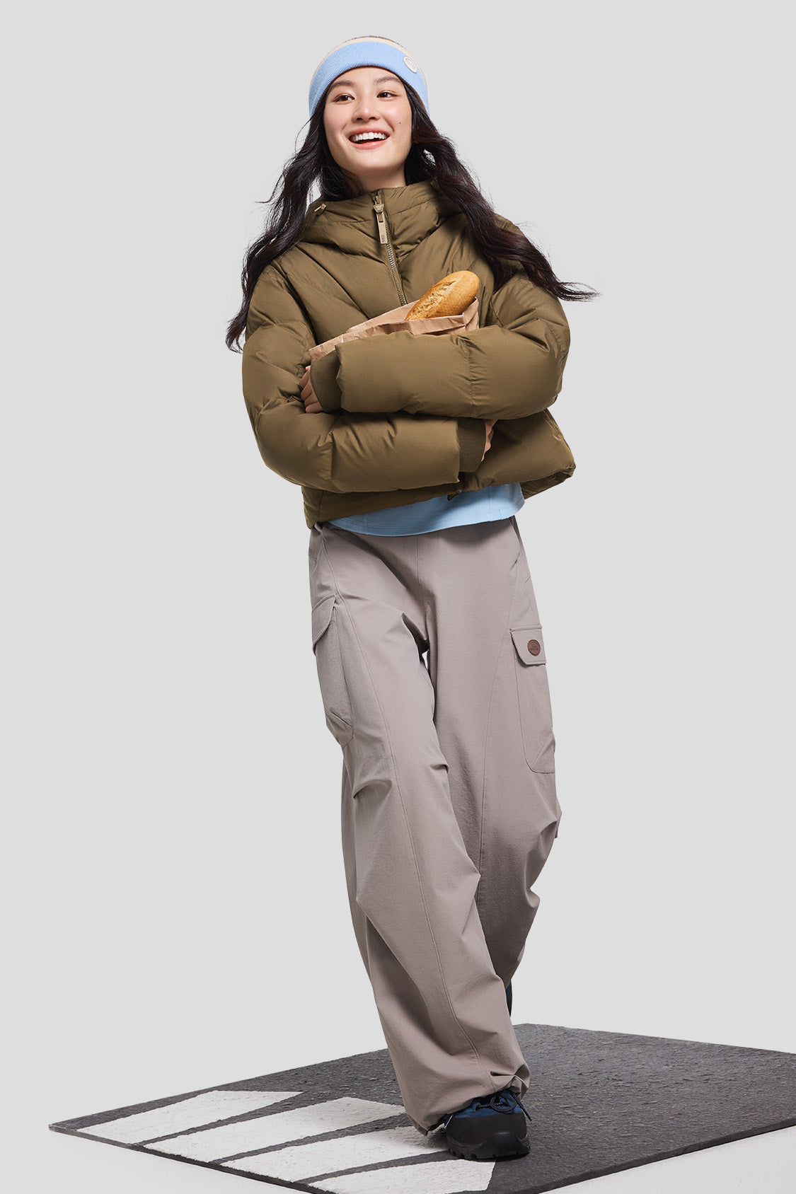 AquaDown Women's Waterproof Short Puffer Jacket - Lightweight Warm Winter Coat for Outdoor Activities & Daily Wear