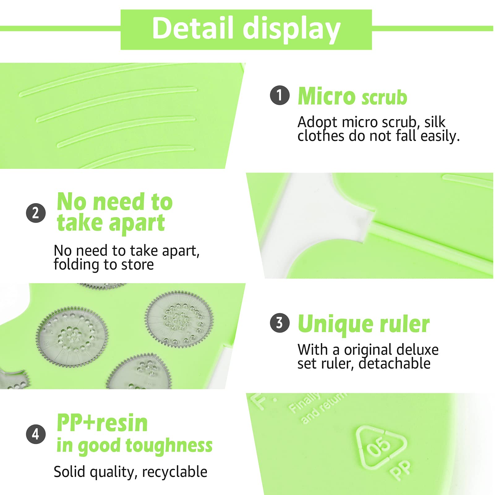 BoxLegend Kids Art & Craft Drawing Kit - Deluxe Foldable Clothes Folder Set for Children (Green) | Perfect for Creative Play, DIY Projects & Home Organization
