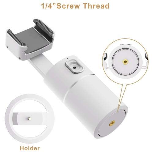 BoxWave® 360° Rotating Selfie Stand with Facial Tracking for Xiaomi Black Shark 4 Pro - Adjustable Phone Mount Holder, Winter White - Perfect for Gaming, Video Calls & Content Creation