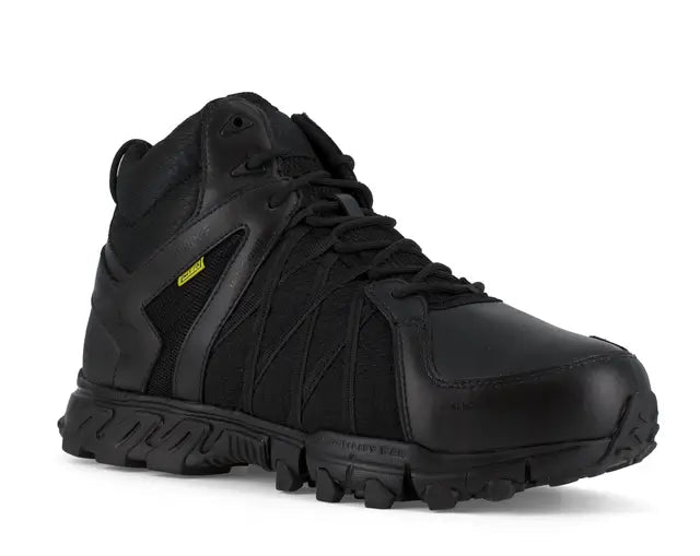 Trailgrip Alloy Toe Metguard Athletic Work Boots for Men - Black Safety Shoes for Construction, Hiking & Outdoor Work - Lightweight & Comfortable Steel Toe Work Boots