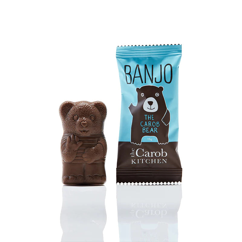 Carob Kitchen Banjo The Carob Bear - Adorable Plush Toy for Kids' Bedroom Decor & Gift Idea | Perfect for Nursery, Birthday Presents & Cuddling