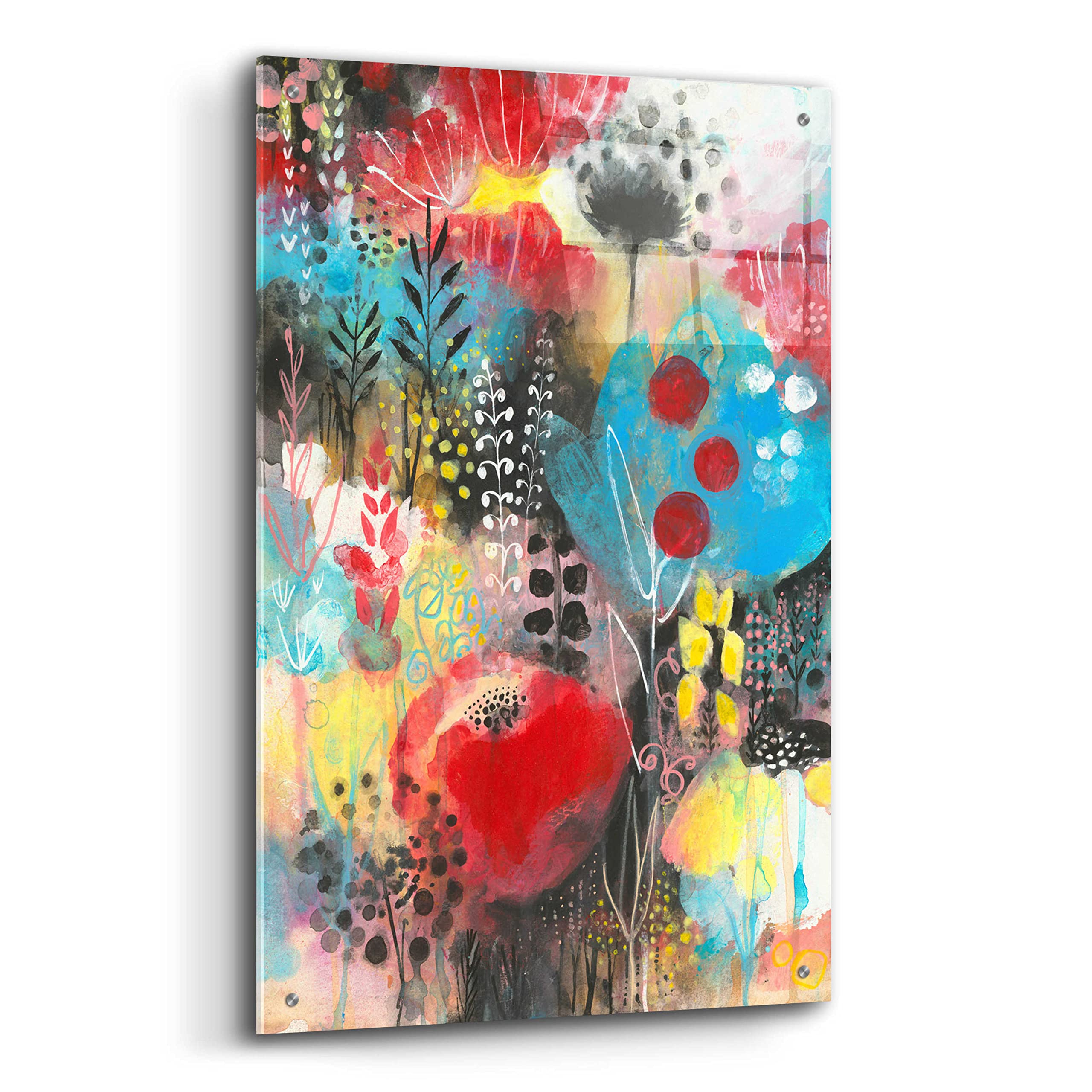 Epic Art 'Alive' by Corina Capri - 24x36 Inch Modern Acrylic Glass Wall Decor - Vibrant Abstract Painting for Living Room, Bedroom & Office Decor