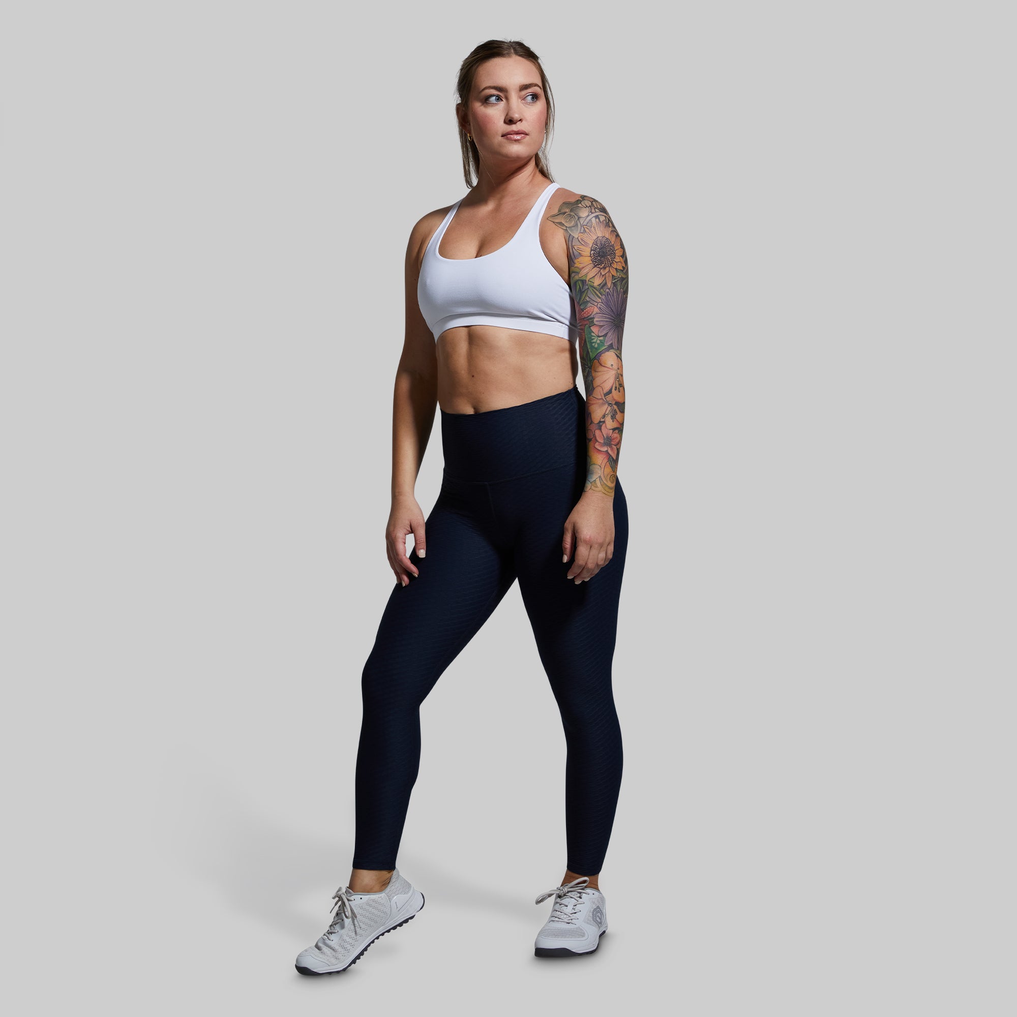 Paragon High-Waist Yoga Leggings for Women - Navy Blue - Moisture-Wicking & Tummy Control - Perfect for Yoga, Gym & Running