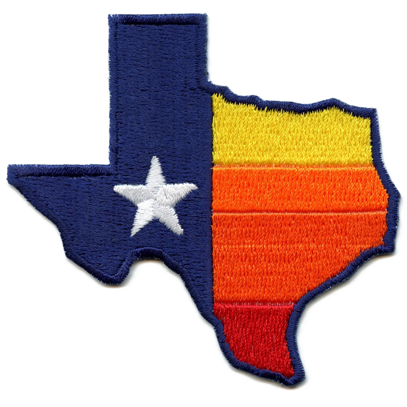 Texas State Flag Rainbow Patch - Embroidered Iron-On Applique for Baseball Caps, Jackets & DIY Crafts | Proudly Represent Houston Pride & LGBTQ+ Support