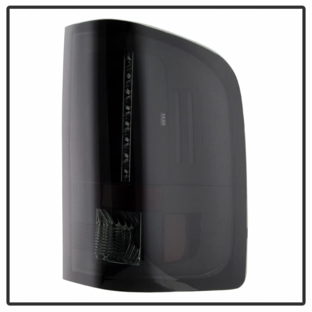 Chevy Silverado 1500/2500 HD Classic 2007 LED Tail Lights Pair - Black Smoke Spyder 5078032 | Upgrade Your Truck's Style & Safety for Night Driving & Off-Road Adventures