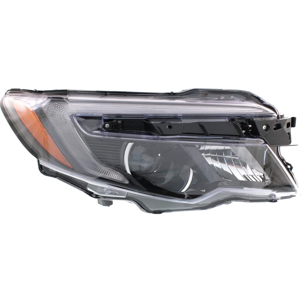 KarParts360 Replacement Headlight for Honda Ridgeline 2017 2018 2019 - Passenger Side (Non-LED DRL) - Compatible with HO2503167 - Perfect for Night Driving & Vehicle Restoration