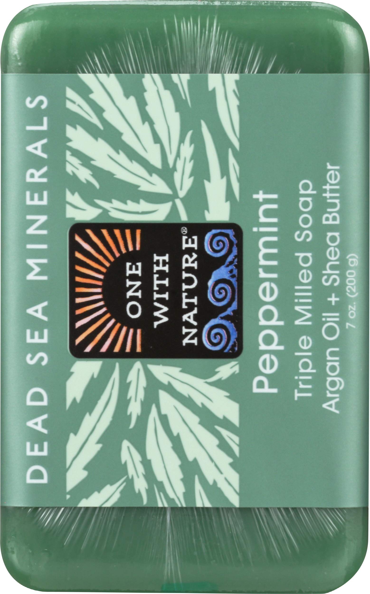 ONE WITH NATURE Dead Sea Hemp Bar Soap - 7 oz, Natural & Moisturizing for Dry Skin - Perfect for Shower, Bath & Spa Relaxation