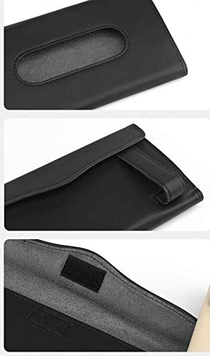 Premium Car Tissue Holder & Mask Bracket - PU Leather Sun Visor Tissue Box Organizer for Car Accessories - Perfect for Visor & Seat Back Storage (Beige) | Ideal for Road Trips, Daily Commutes & Family Travel