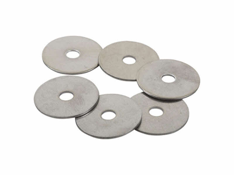 Sea Lect #10 Stainless Steel Fender Washer Pack (Set of 6) - Heavy Duty Rustproof Washers for Marine, Automotive & DIY Projects