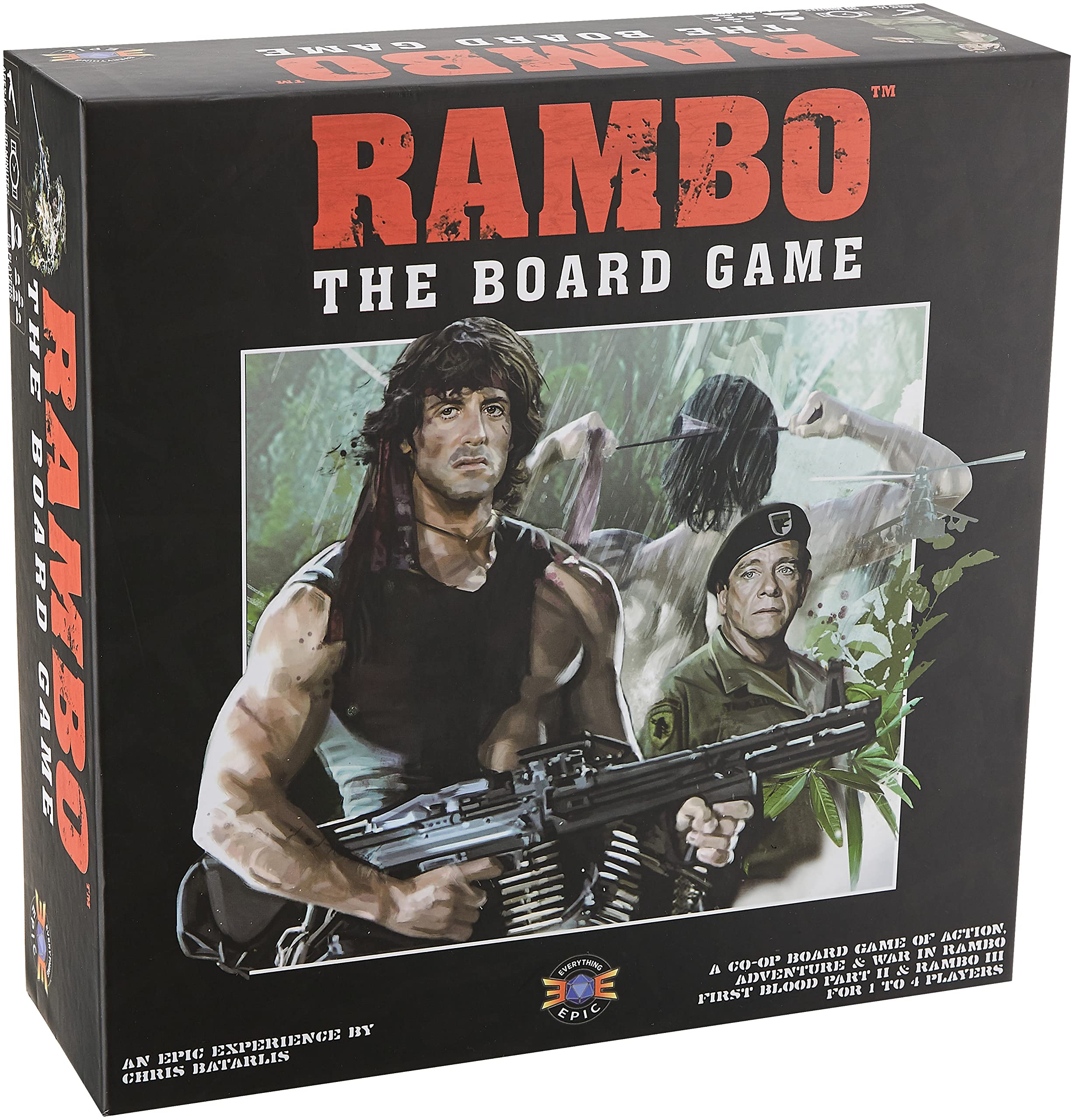 Rambo The Board Game - Strategy War Game for Adults & Teens - Black (EEG-RAMBOCORE) - Perfect for Game Nights & Military Theme Parties