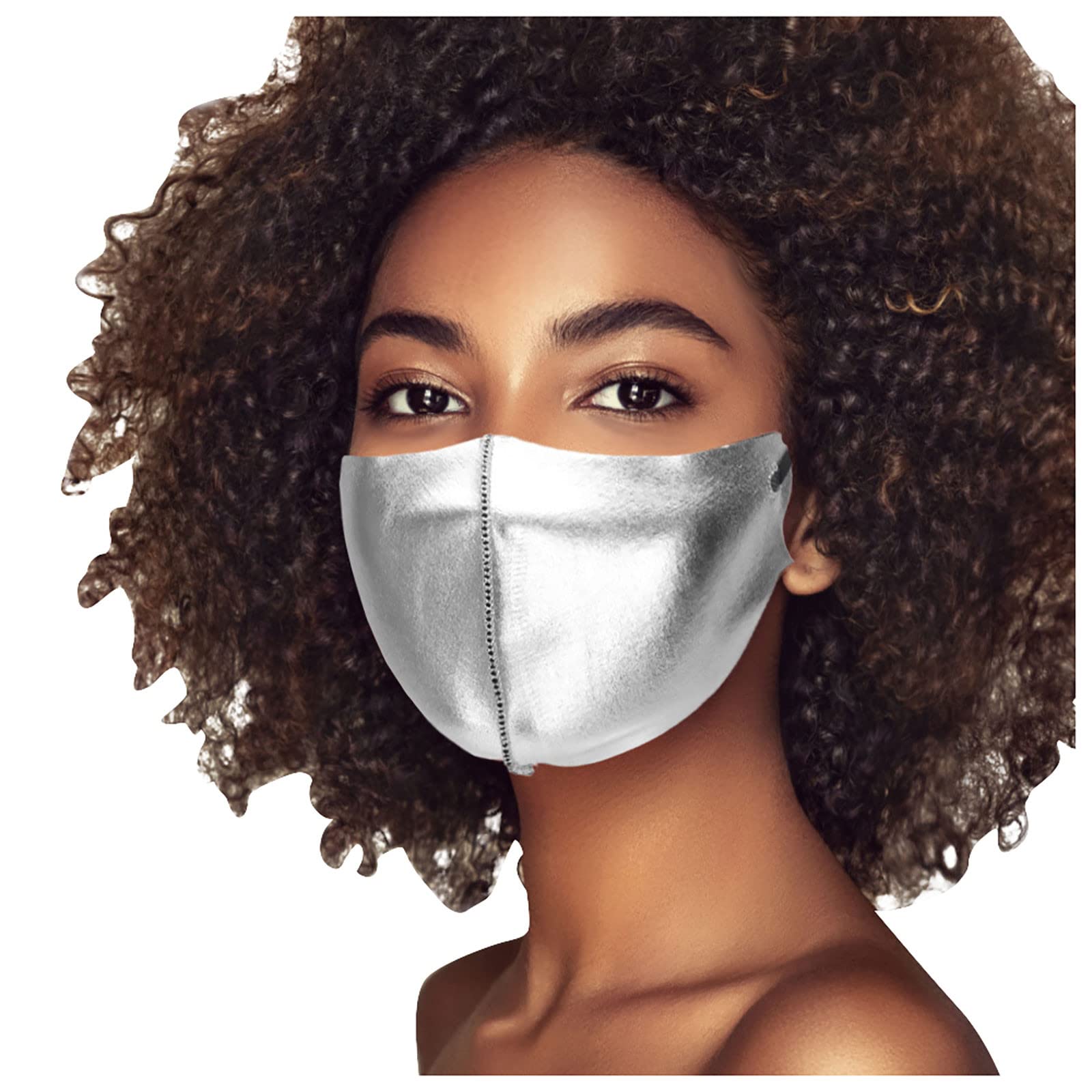 Bronze Silver Thermal Protection Face Mask - Unisex Washable & Reusable Cotton Dust Cover for Outdoor Activities, Cycling, and Dust Protection