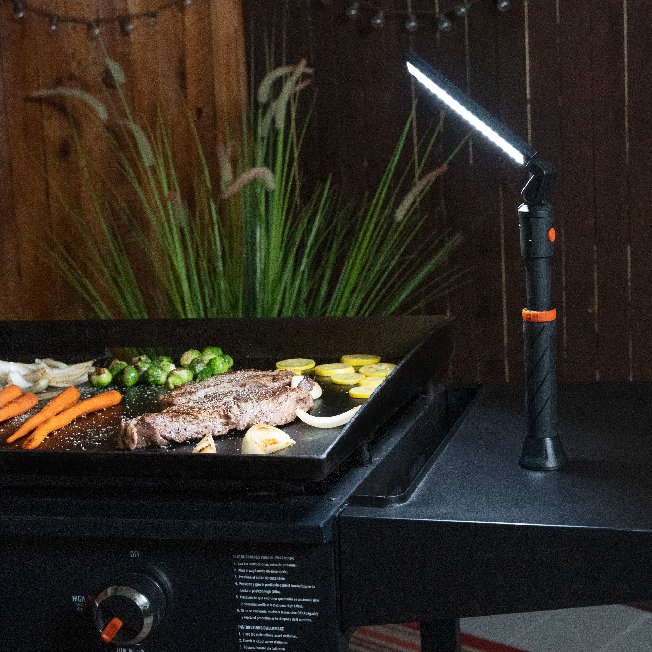 Rechargeable Griddle Light - Portable LED Cooking Light for Indoor/Outdoor Grilling, Camping & BBQ - Perfect for Nighttime Cooking & Outdoor Adventures