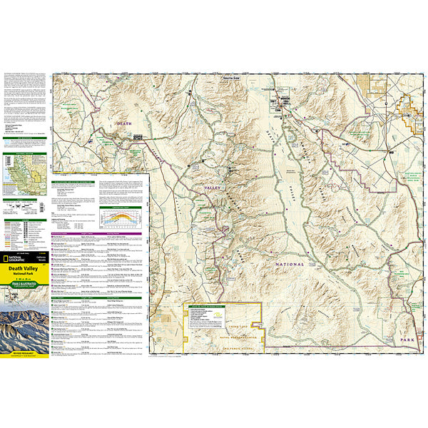 Death Valley National Park Map - Detailed Topographic & Hiking Trail Guide | Perfect for Road Trips, Camping & Outdoor Adventures