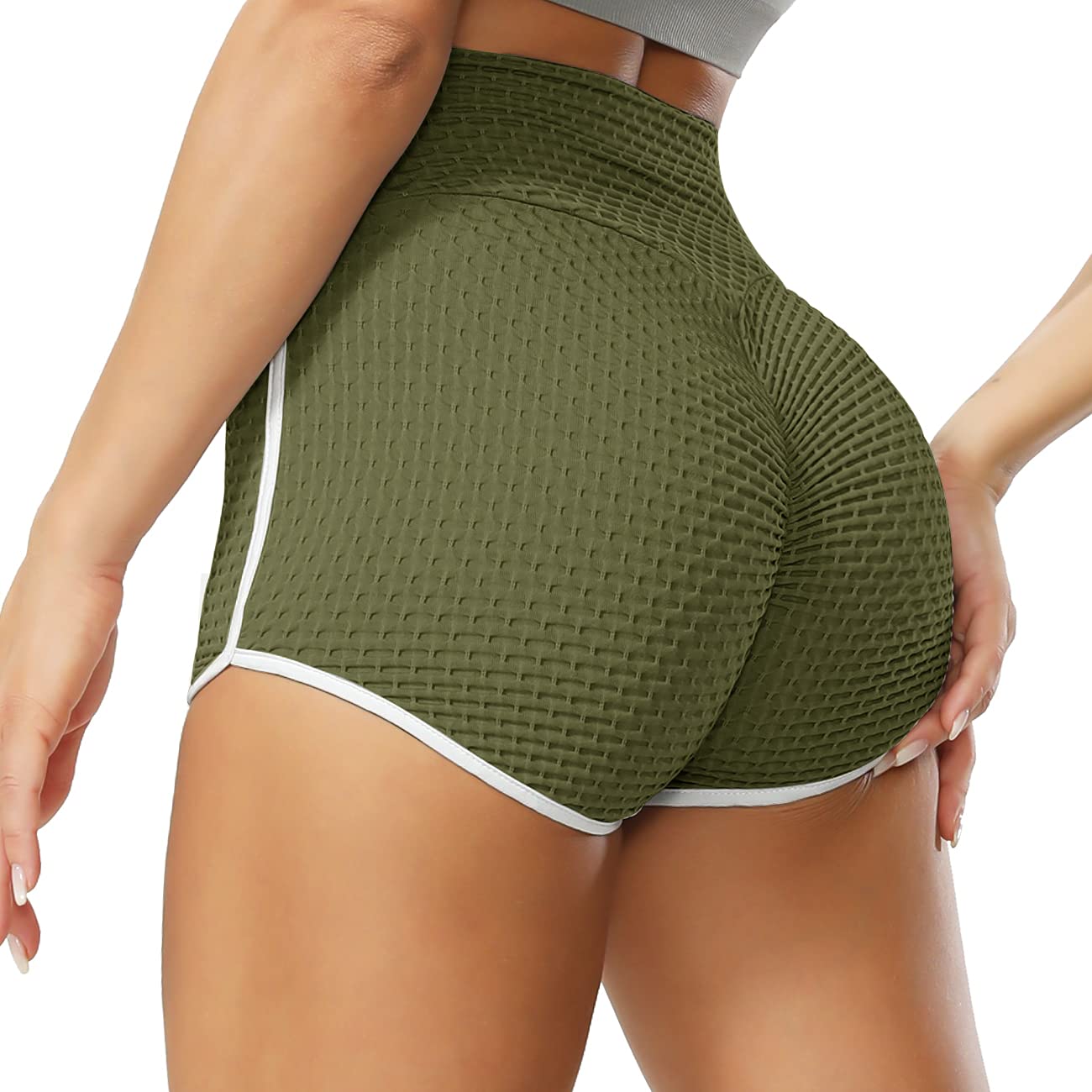 TIK Tok Booty Workout Shorts for Women - Plus Size Stretchy Butt Lifting High Waist Yoga Gym Shorts | Perfect for Dance, Fitness & Dolphin Sports