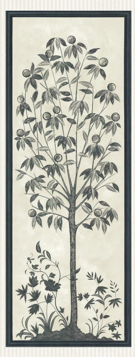 Cole and Son Trees of Eden/Life Charcoal Parchment Wallpaper - Elegant Home Decor for Living Room, Bedroom & Office