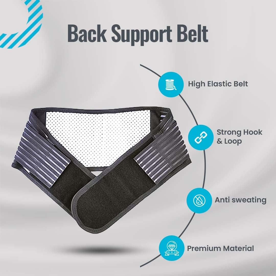 Best Back Brace for Men & Women - Adjustable Lumbar Support Belt for Lower Back Pain Relief, Sciatica, Scoliosis & Herniated Disc - Breathable Design for All-Day Comfort (Home, Office & Gym Use)