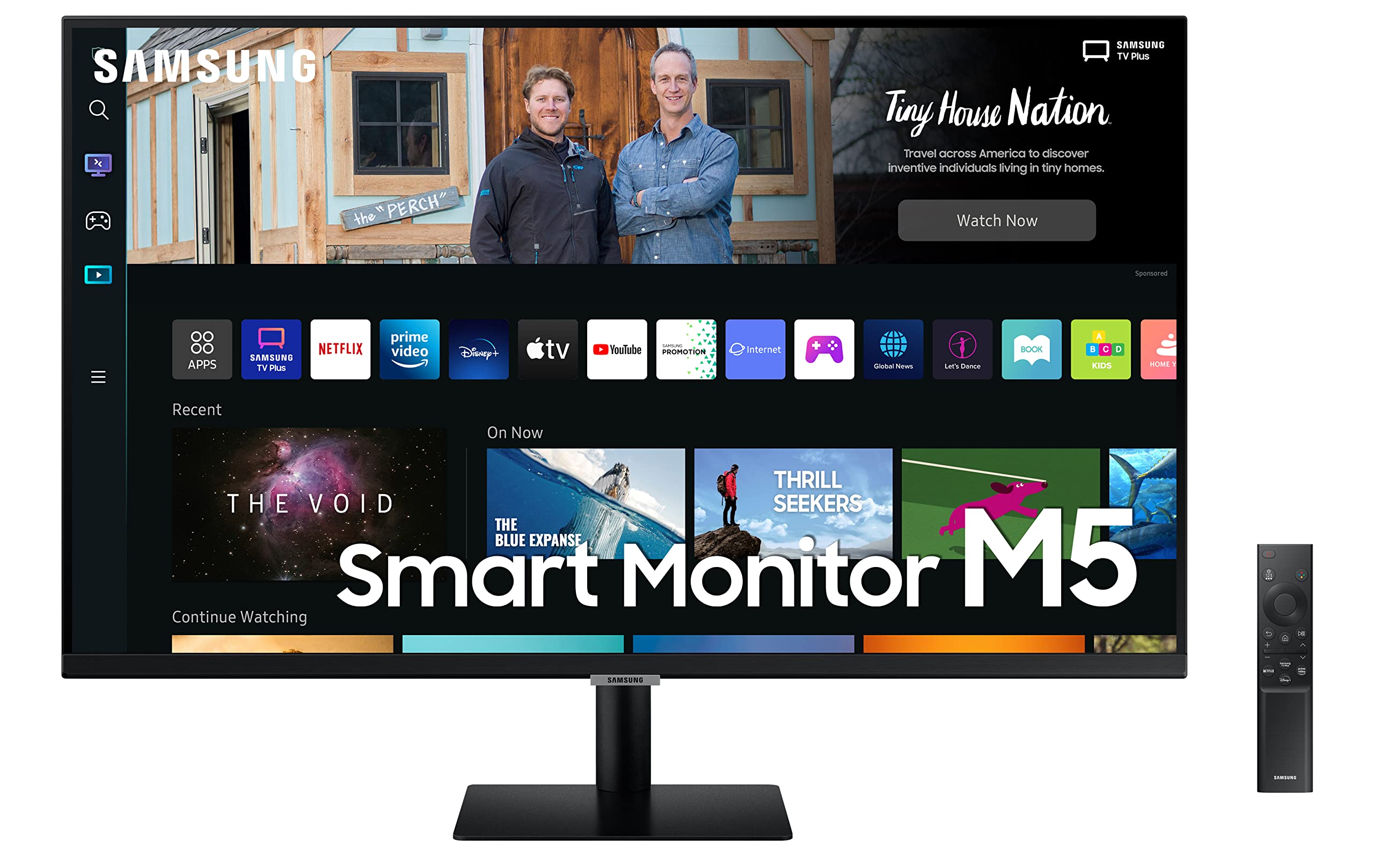 Samsung Smart Monitor M5 32 Inch Full HD Display - All-in-One Screen for Entertainment & Work (Model LS32BM502EUXEN) - Perfect for Home Office, Streaming, and Productivity