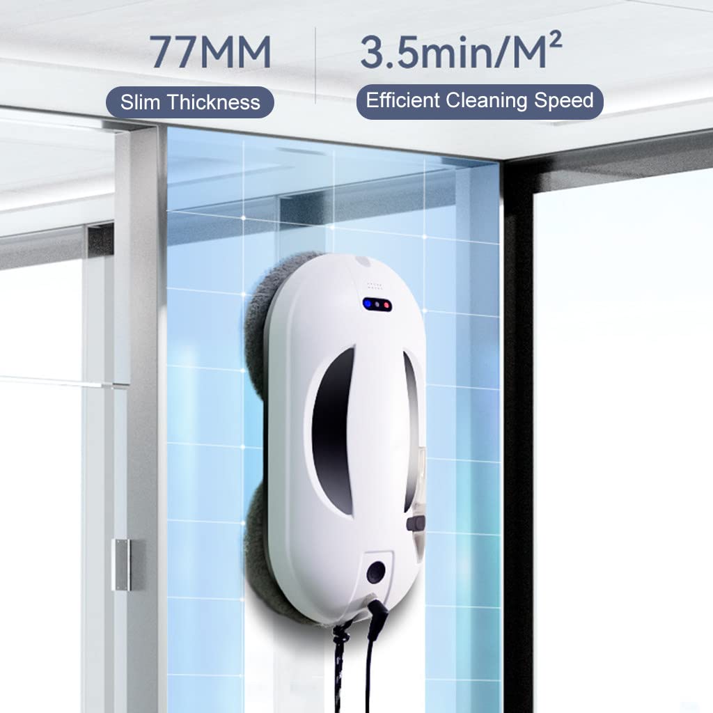 Smart Robot Window Cleaner with App & Remote Control - Automatic Magnetic Glass Cleaning Robot for High Windows, Tables & Ceilings | Perfect for Home, Office & Hard-to-Reach Areas