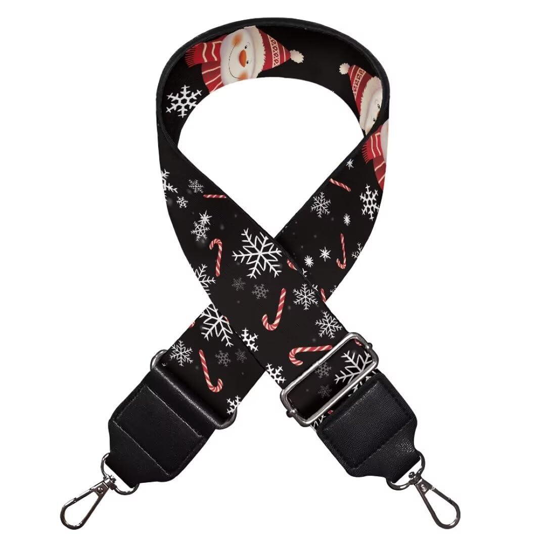 Christmas Snowman Adjustable Purse Strap - Pineapple Pattern Wide Replacement Bag Straps for Canvas Crossbody Bags, Messenger Bags & Shoulder Handbags - Perfect for Holiday Gifts & Winter Fashion Accessories