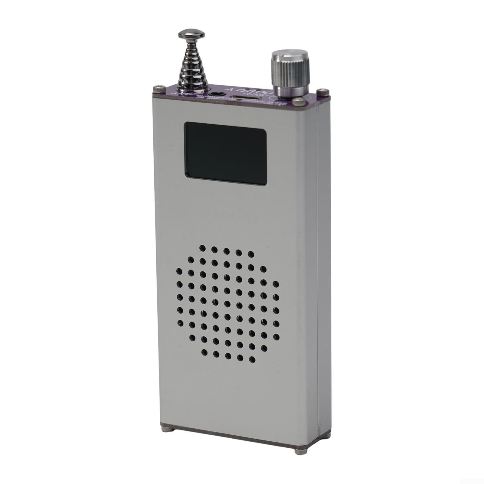 Portable ATS100 AM/FM Radio Receiver with Clear LCD Display & Extended Whip Antenna - Perfect for Outdoor Camping, Emergency Preparedness, and Travel