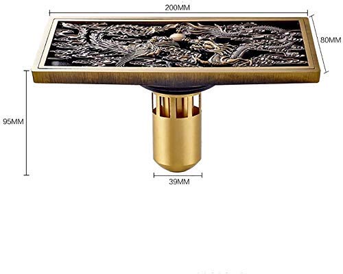 Premium Linear Shower Drain Cover with Removable Anti-Odor Grate - Large Flow Anti-Clog Design for Bathroom & Wet Room (Color: Black) - Perfect for Modern Tile Showers and Spa-Like Bathrooms