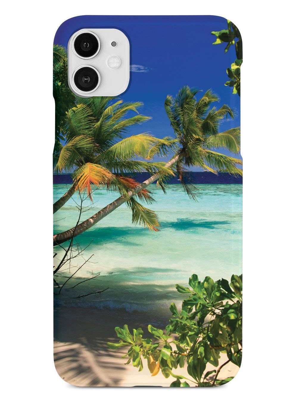 Inspired Cases - 3D Textured Protective Phone Cover for iPhone 12 Mini - Palm Trees & Beach Design - Shockproof Slim Fit Case for Apple iPhone 12 Mini - Perfect for Vacation, Travel & Everyday Use