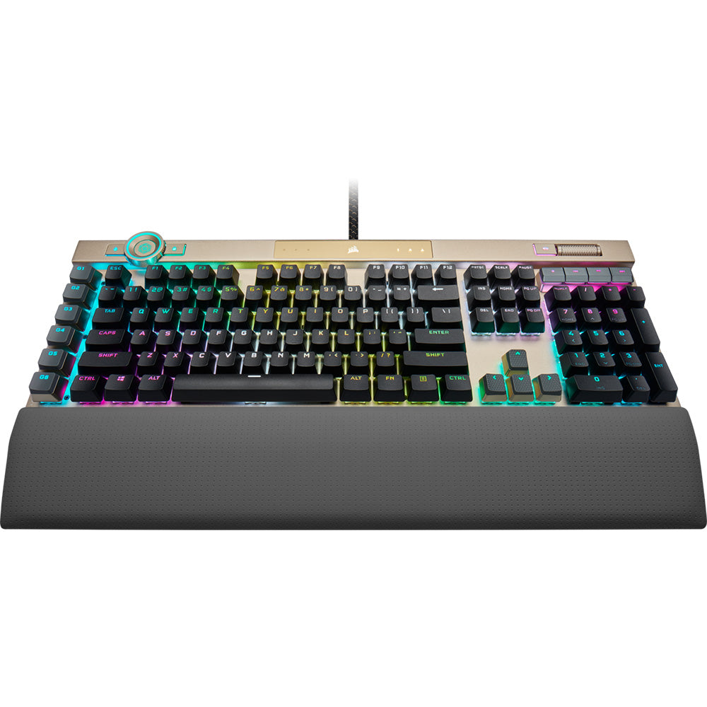 Corsair K100 RGB Optical-Mechanical Gaming Keyboard - CHERRY MX Speed Gold Switches - Perfect for FPS, MOBA & Esports Tournaments