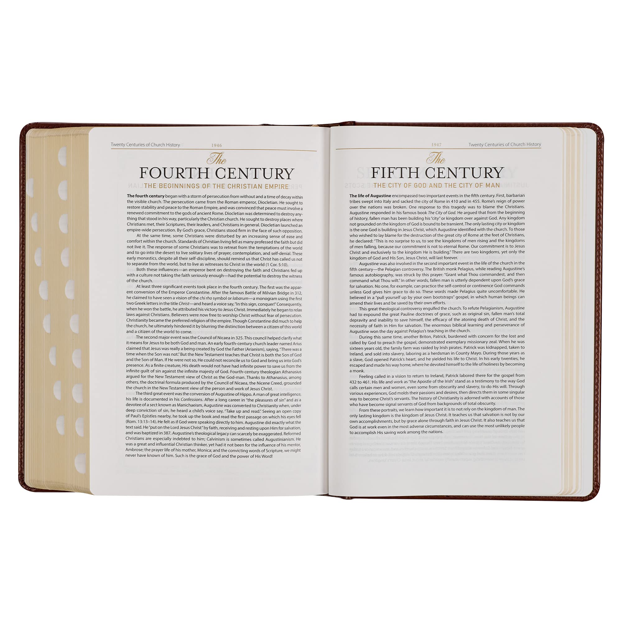 KJV Study Bible, Standard Print Faux Leather Hardcover with Thumb Index - King James Version Holy Bible in Toffee/Burgundy for Personal Devotion, Bible Study Groups & Church Services