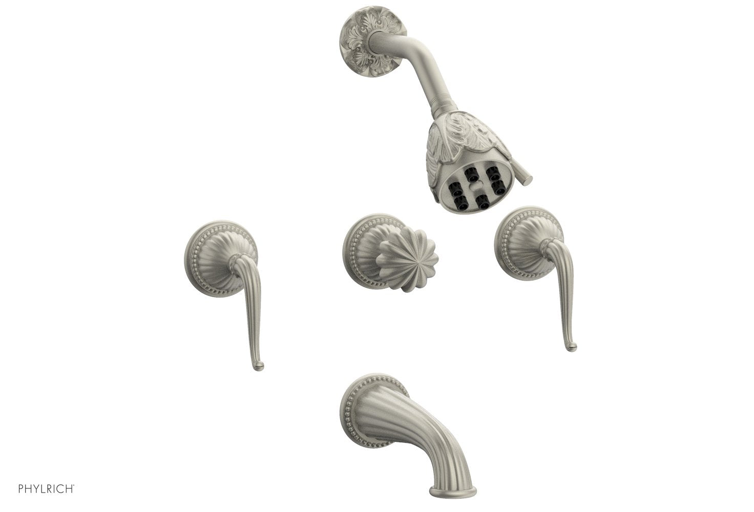 GEORGIAN & BARCELONA K2141 Three Handle Tub and Shower Faucet Set - Perfect for Bathroom Renovation & Modern Home Upgrade