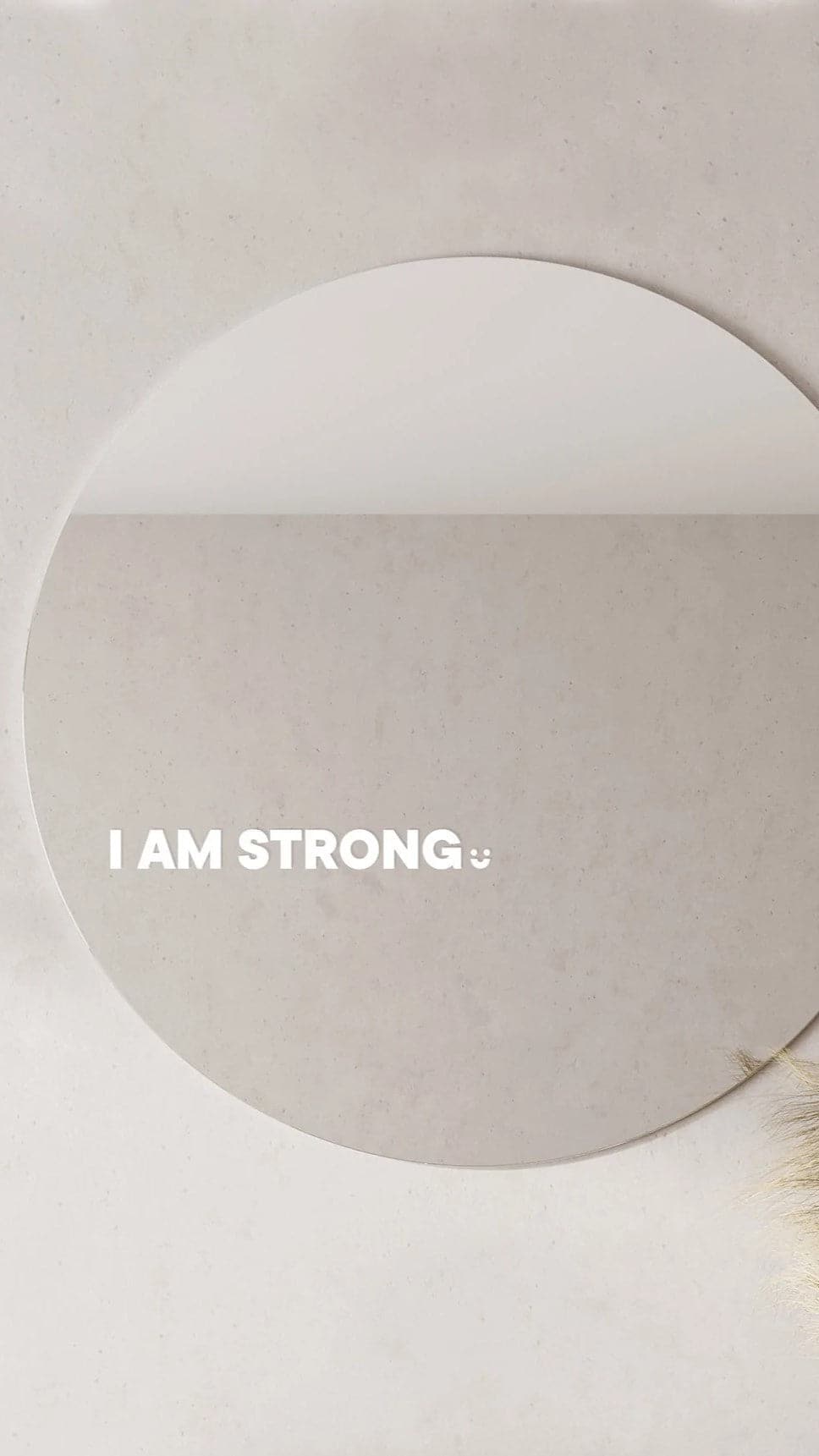 I Am Strong Affirmation Mirror Sticker - Motivational Self Love Decal for Bathroom, Bedroom & Office - Positive Daily Affirmations for Women & Girls